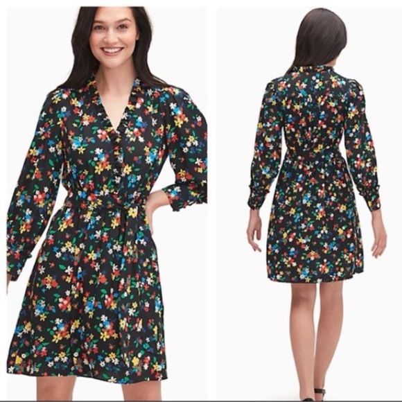 Spring close out sale! Kate Spade black floral dress in EUC - Picture 2 of 5